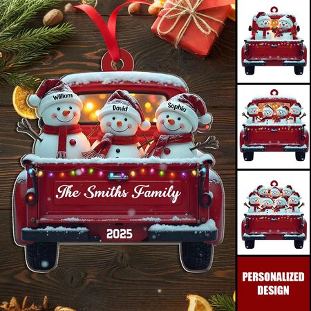 Christmas Family Ornament-Personalized with Names & Year